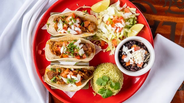 Pork Carnitas Tacos.