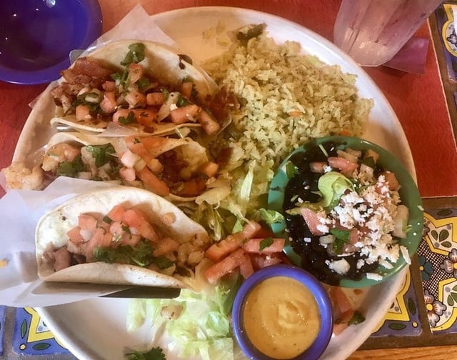 Shrimp and Bacon Tacos.