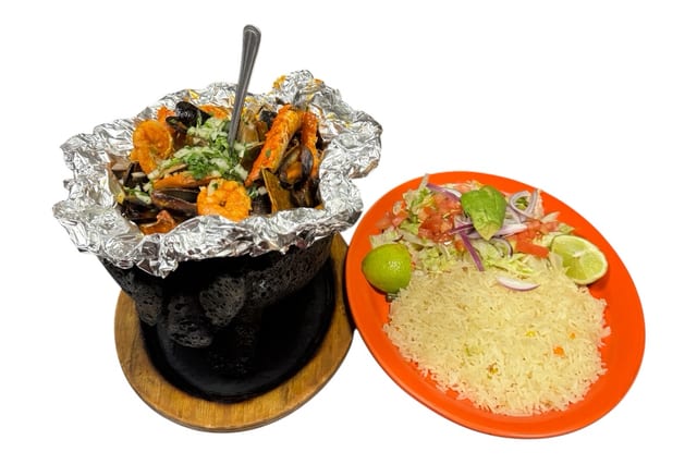 Seafood Molcajete.
